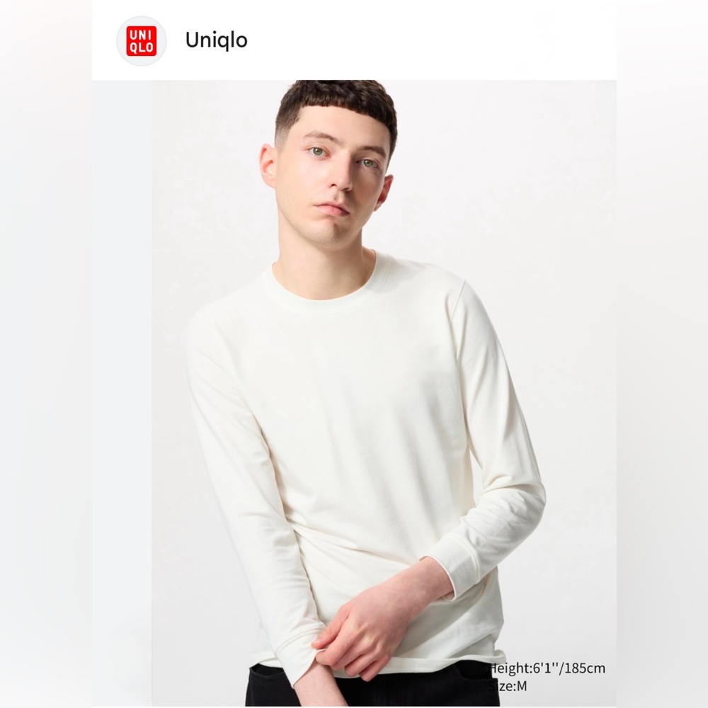 UNIQLO HEATTECH Extra Warm Cotton Crew Neck Long Sleeve T Shirt, Men’s, XL, NWT